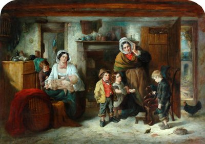 Il bambino senza madre, 1851-93 da Thomas Faed